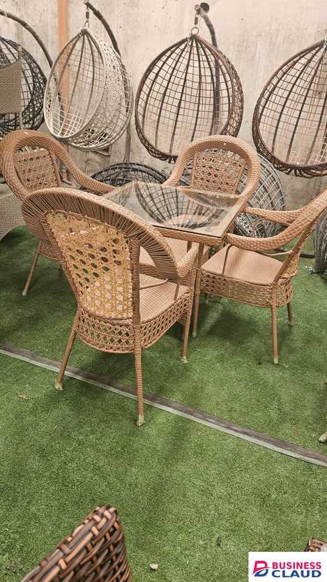 Woven Rattan Dining Set