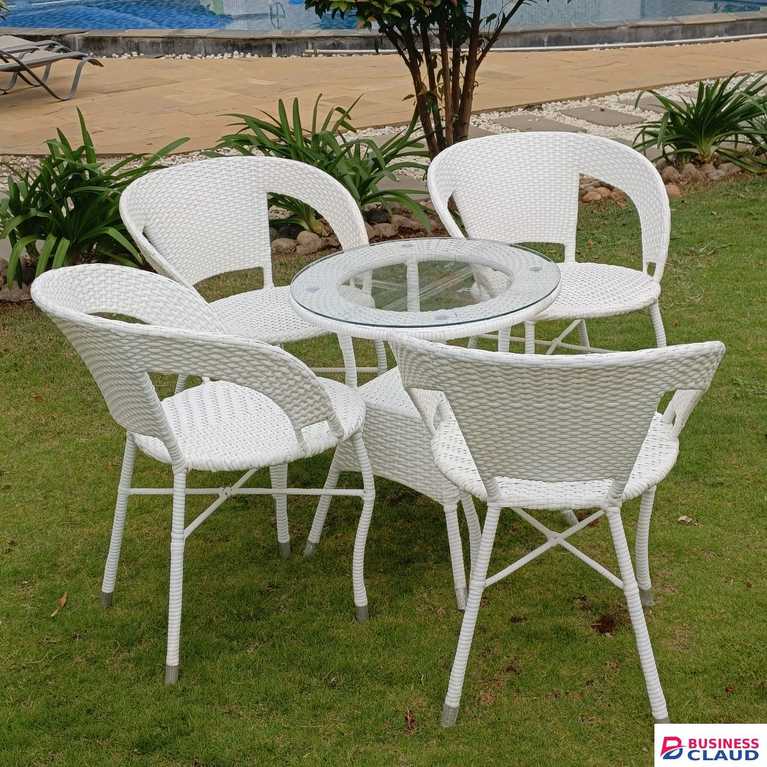 White Rattan Set