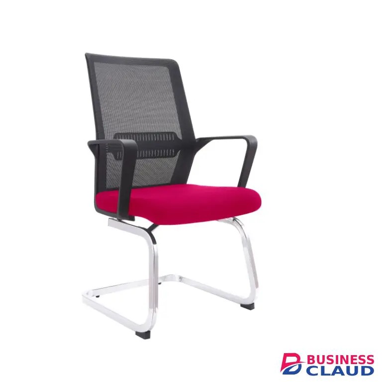 6046D/2146D Office Chair Vis Mesh Blk/Red (Fos)