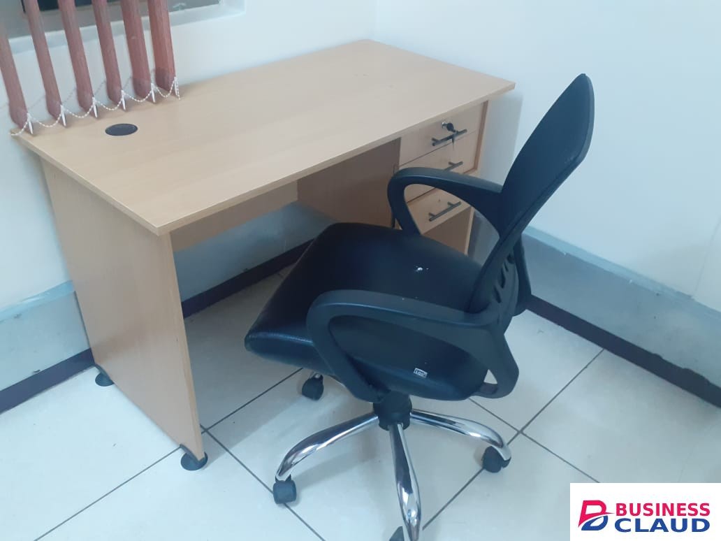 Student Desk + Swivel Mesh Chair