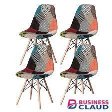 Armless Multicolored Eames Dining Chair