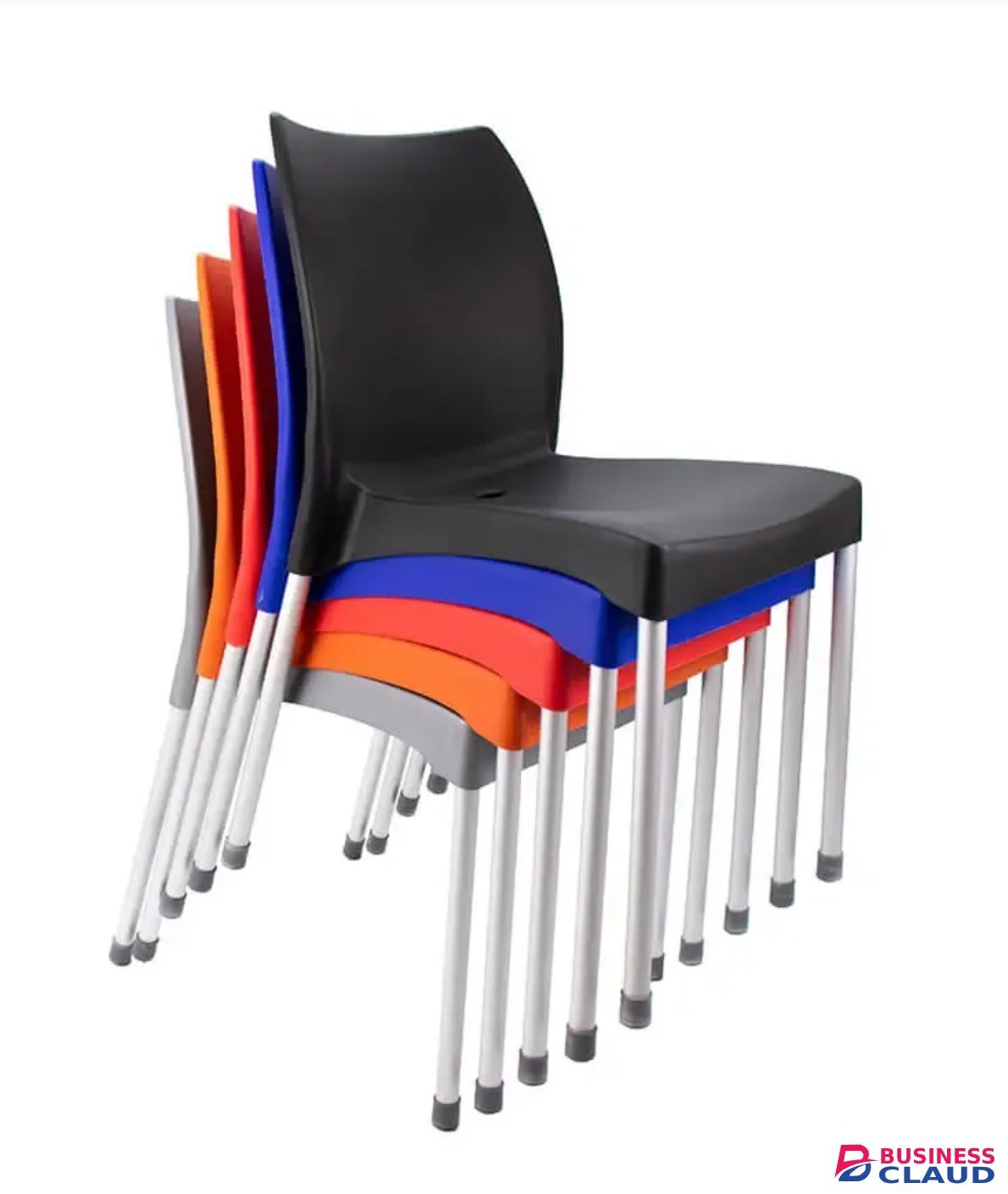 Armless Vita Plastic Stacking Chair