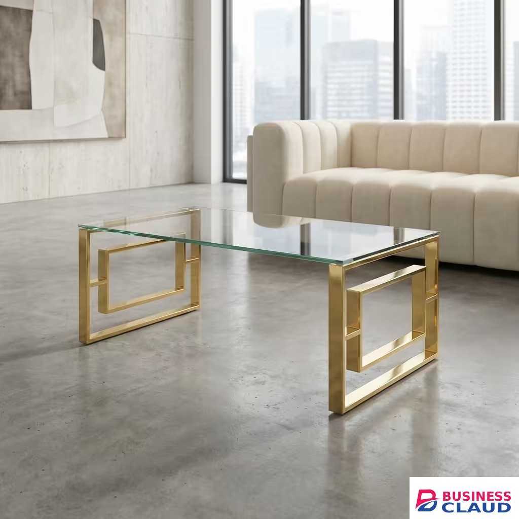 Gold Stainless Steel Coffee Table