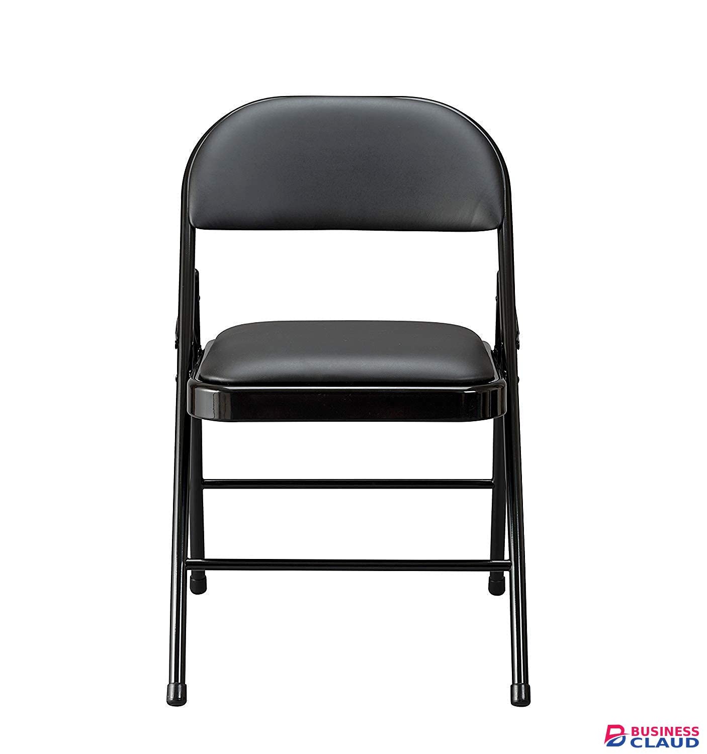 Vinyl Padded Steel Folding Chairs Black