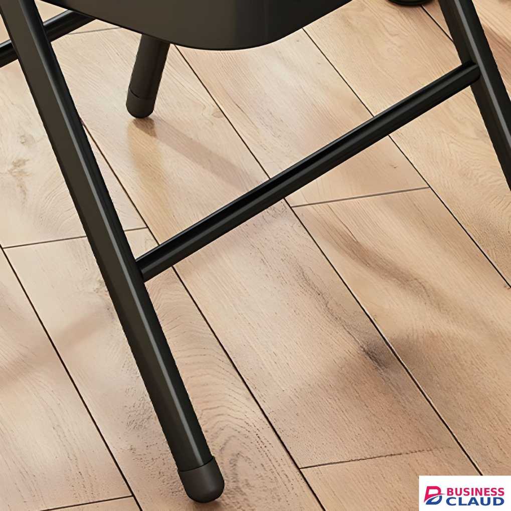Armless Black Foldable Leather Chair - Furniture Mart
