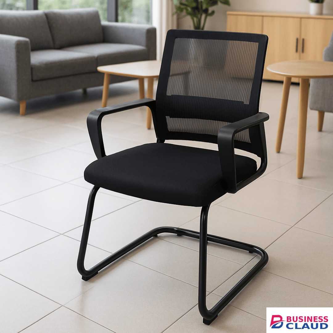 Black Mid Back Visitor's Waiting Chair