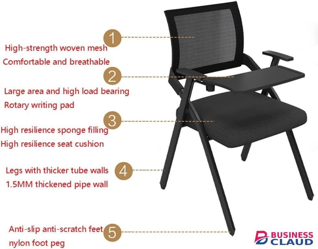 Foldable Study Chair with a Writing Pad