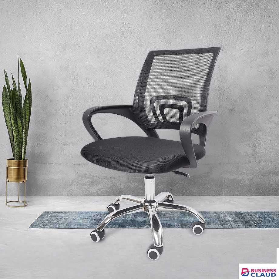 Secretarial mesh-back office chair
