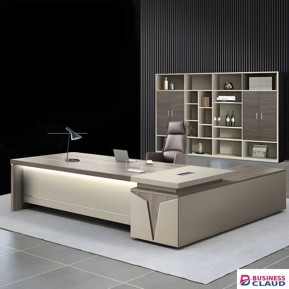 1.6 meters L-fashioned office desk - Furniture Mart