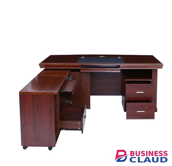 140cm L-shaped executive office desk - Furniture Mart