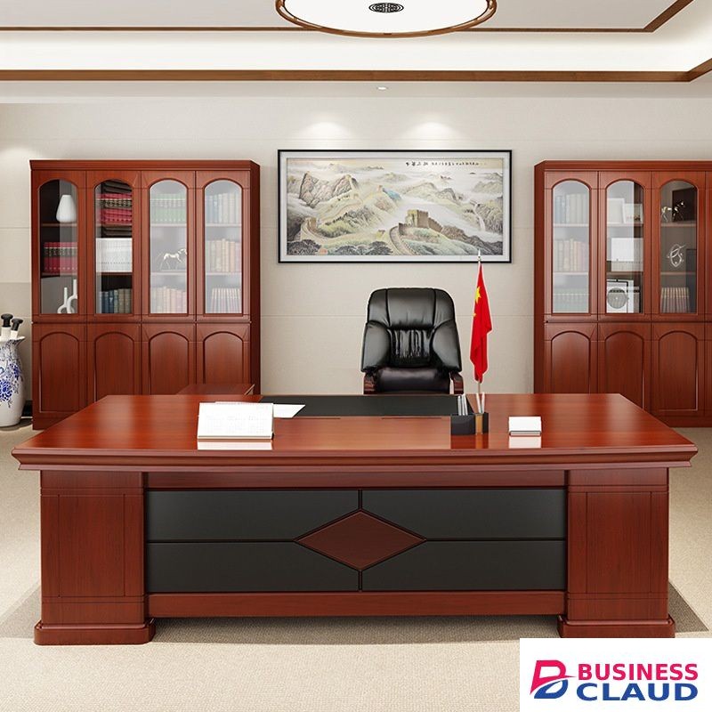 2 meters L-fashioned executive desk - Furniture Mart