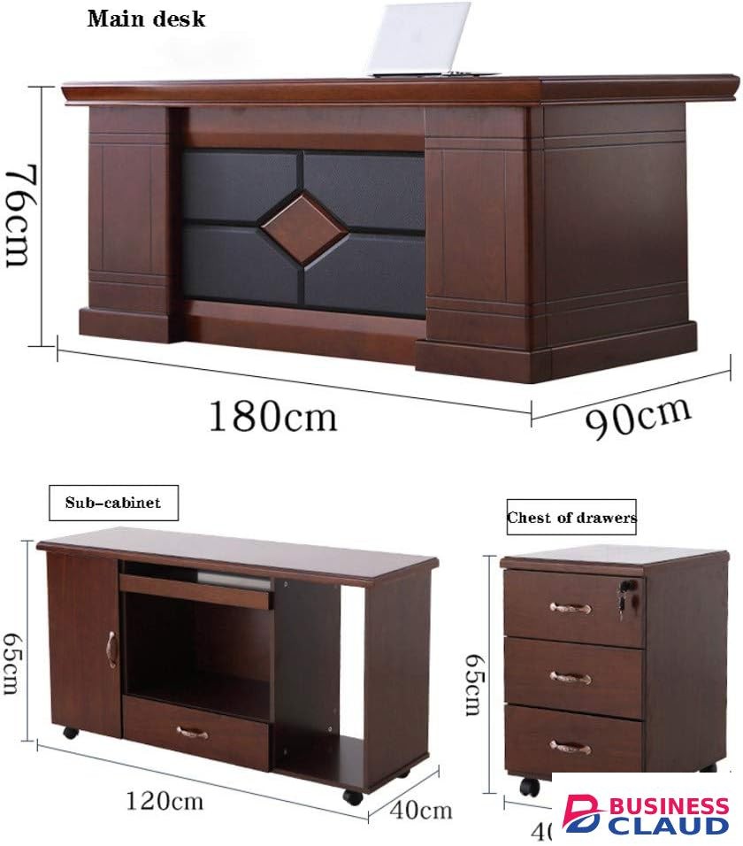 L-shaped 1800mm executive table - Furniture Mart