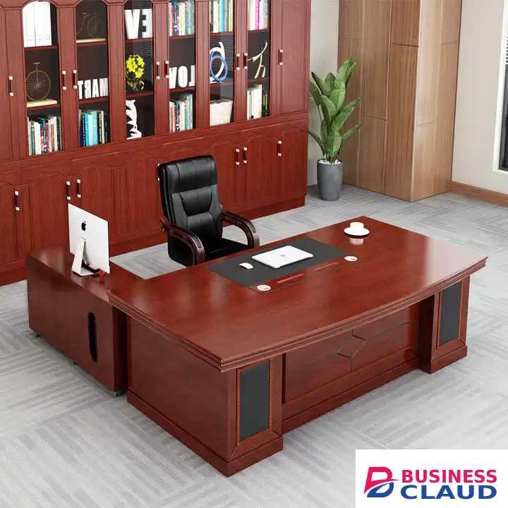 Office desk 180cm L-shaped design - Furniture Mart