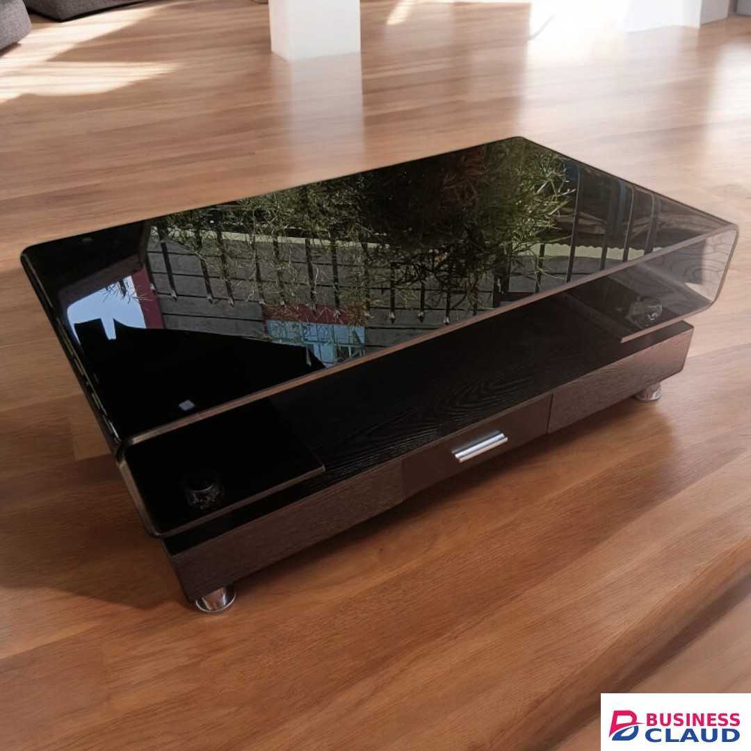 Curved Glass Coffee Table