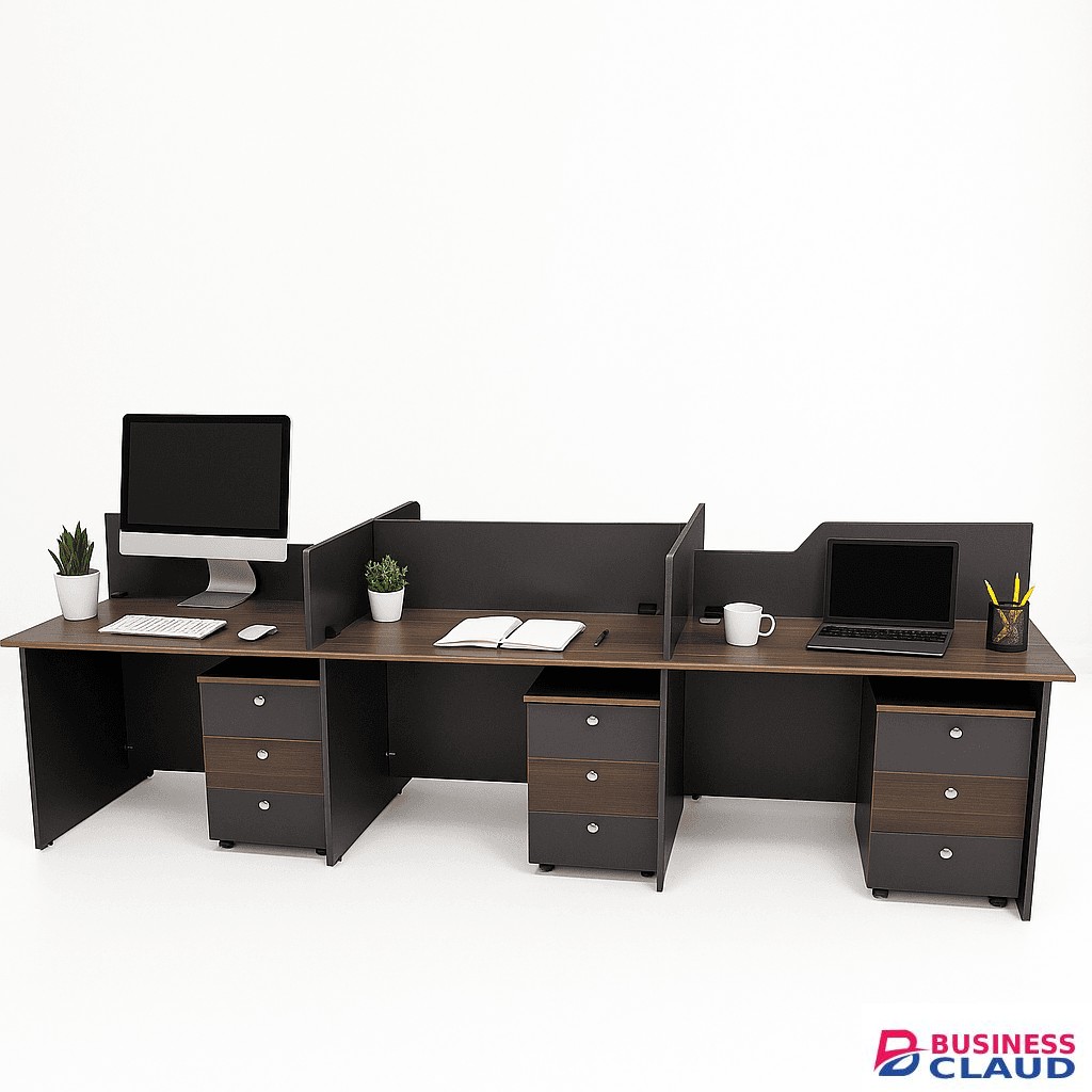 Modern 6-Person Workstation