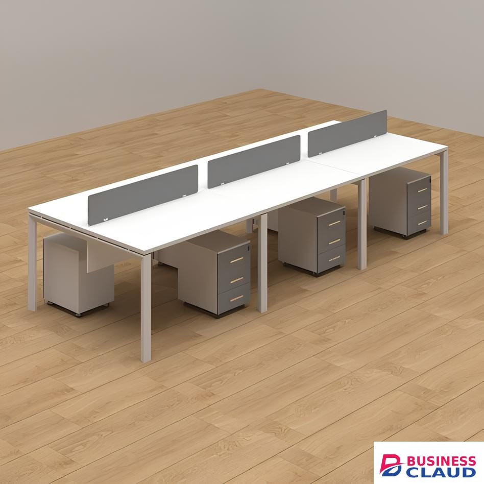 Modern 6-Seater Office Workstation