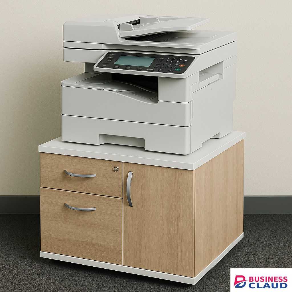 Wooden Printer Stand With Drawers & Cabinet