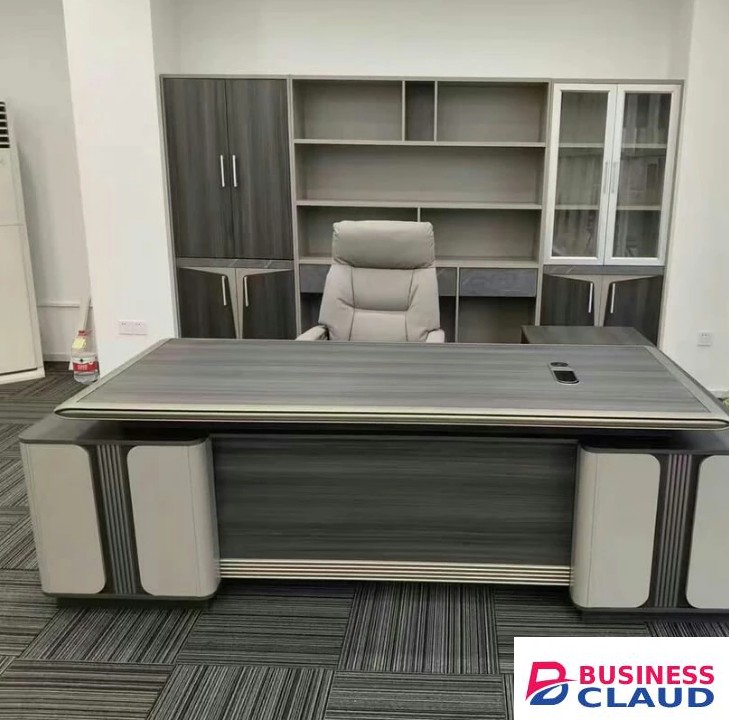 2.4M Executive Office Desk With LED Panel & Premium Finish