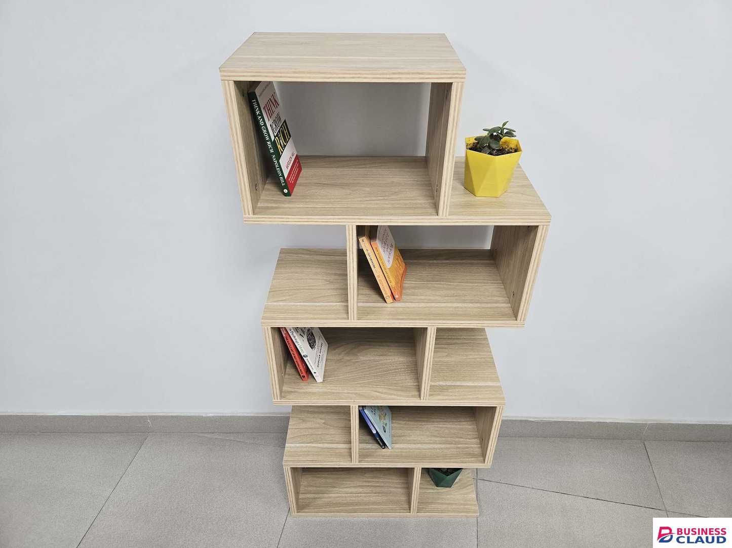 Modern Wooden Zigzag Wall Shelf