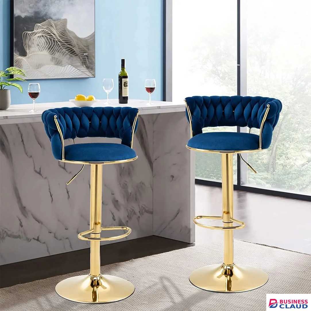 Velvet Gold Counter Stool