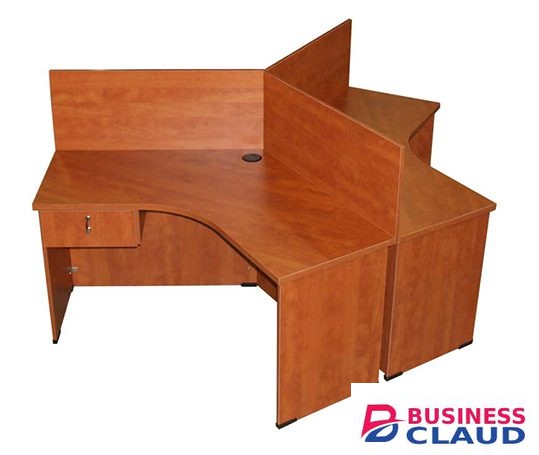 3-Seater Curved Workstation