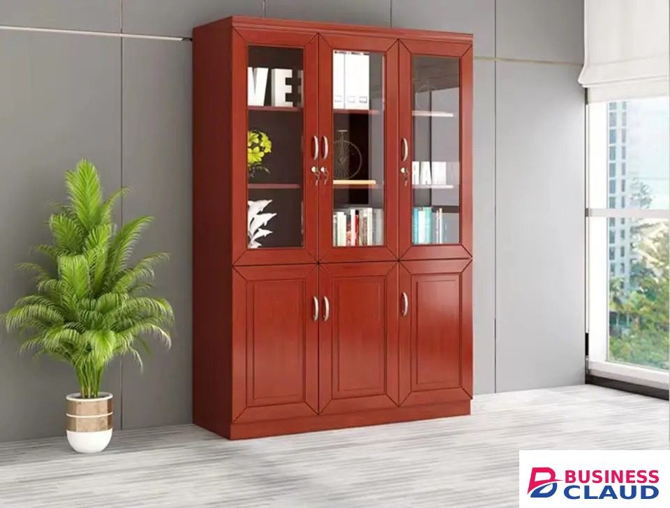 3 Door Wooden Filing Cabinet