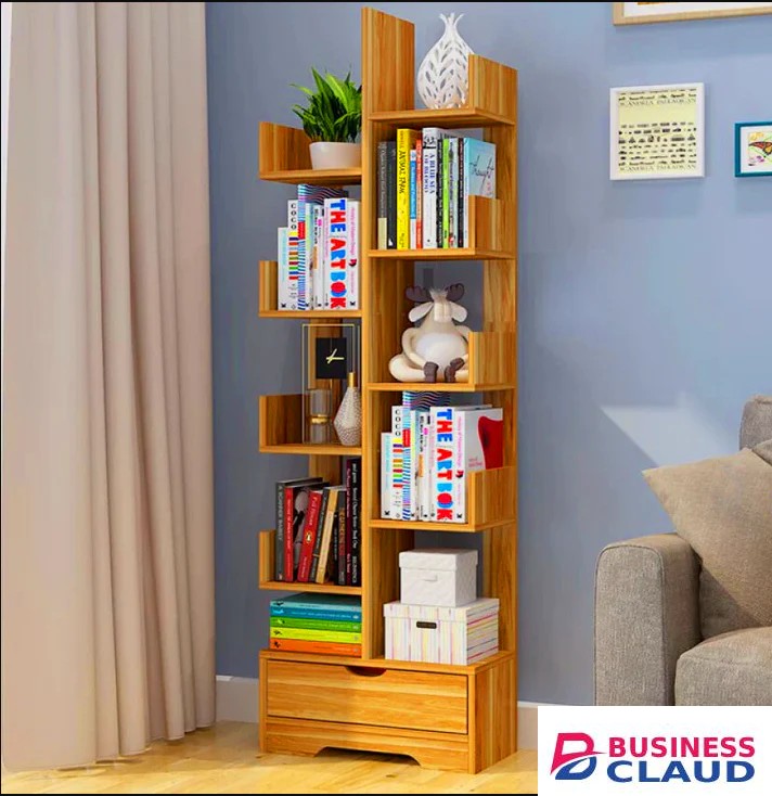 8-tier Wooden Bookshelf