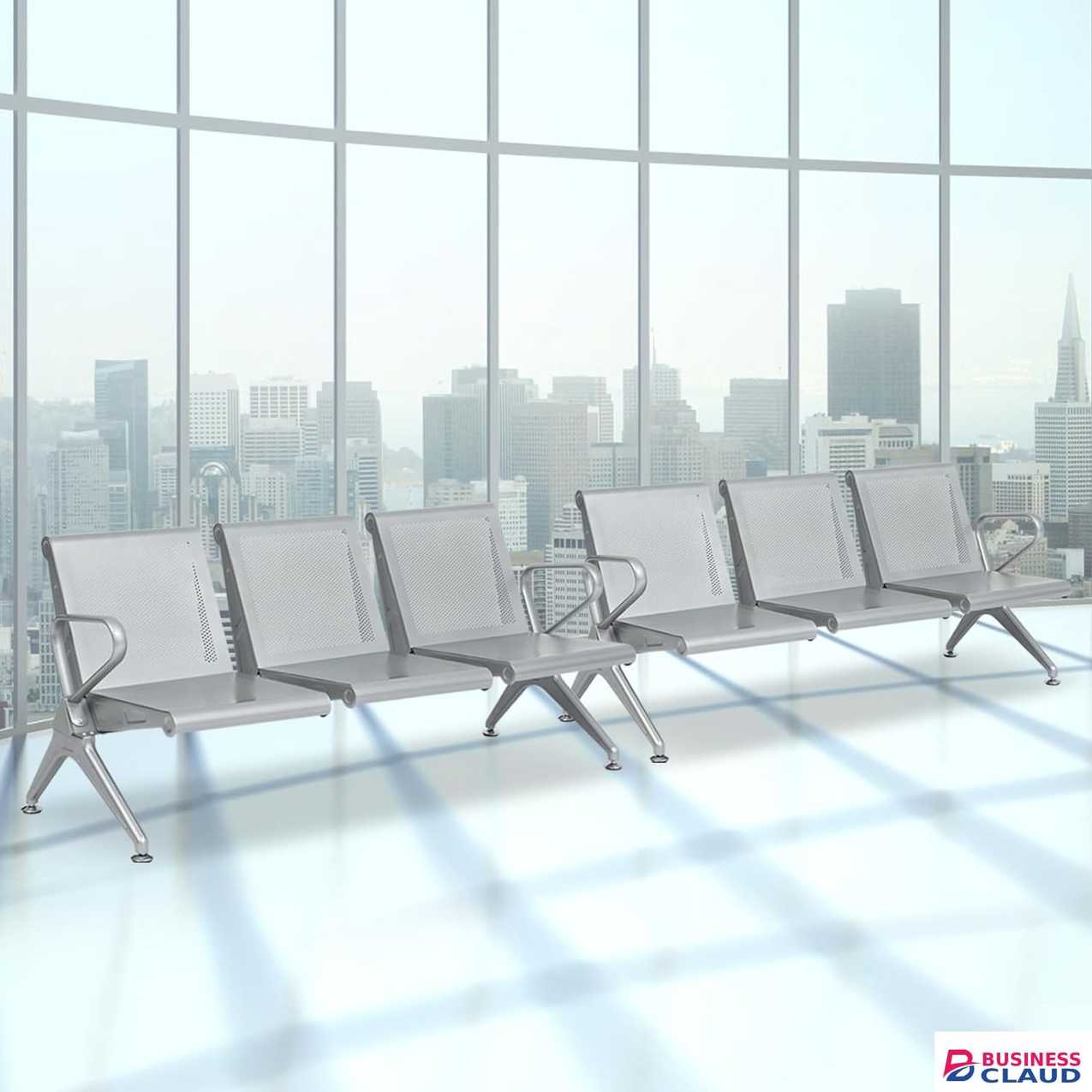 3-seater Heavy-duty Steel Waiting Bench