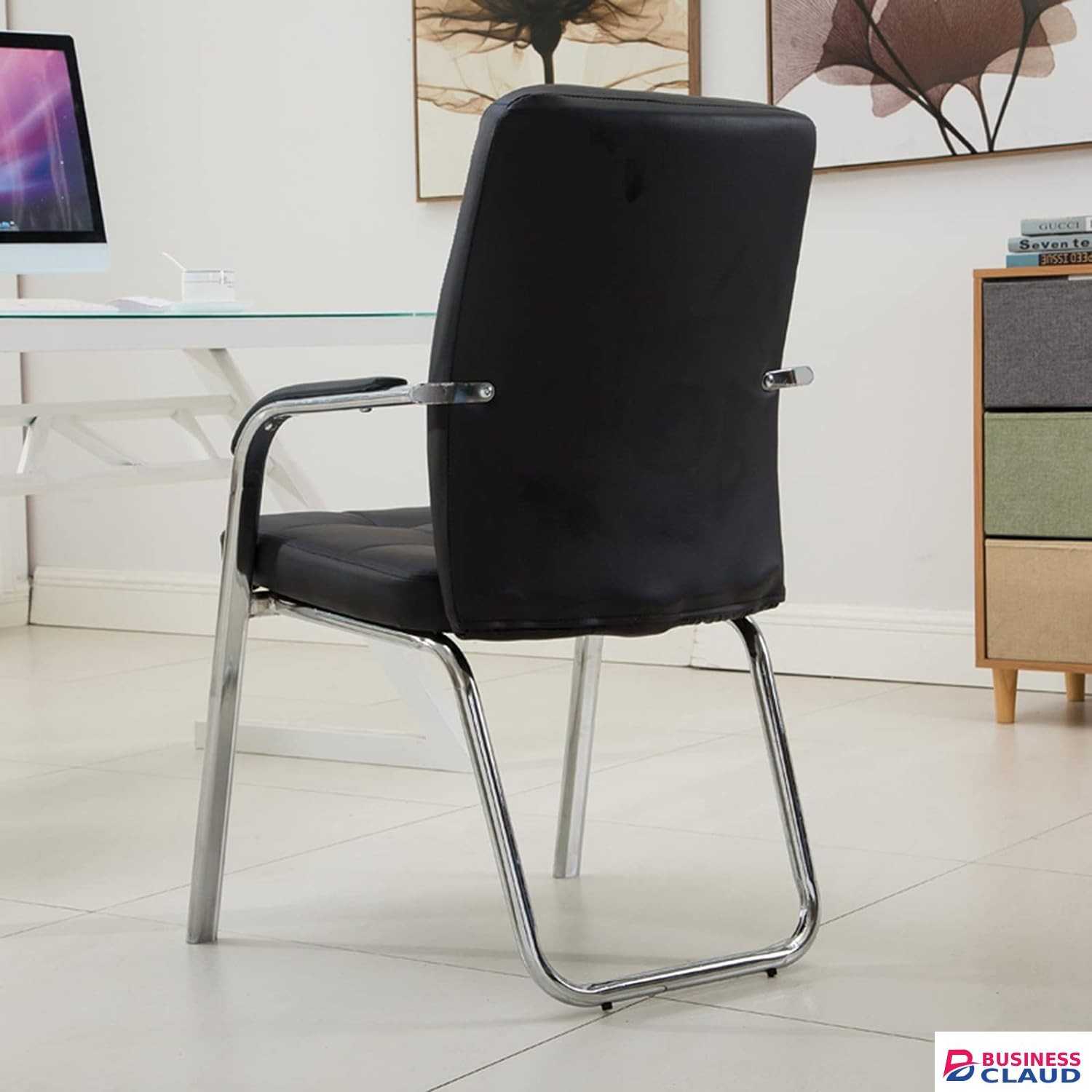 Medium Back Leather Visitor Chair