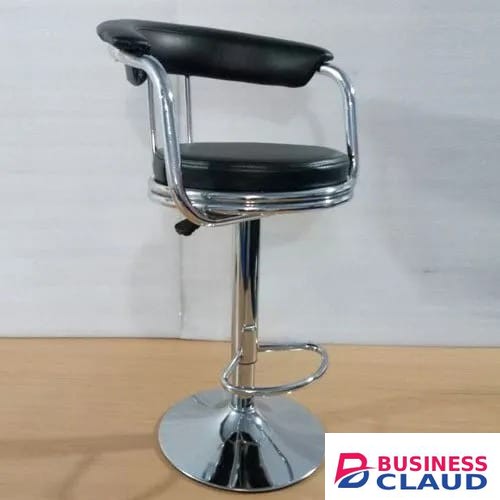Black Adjustable Modern Barstool