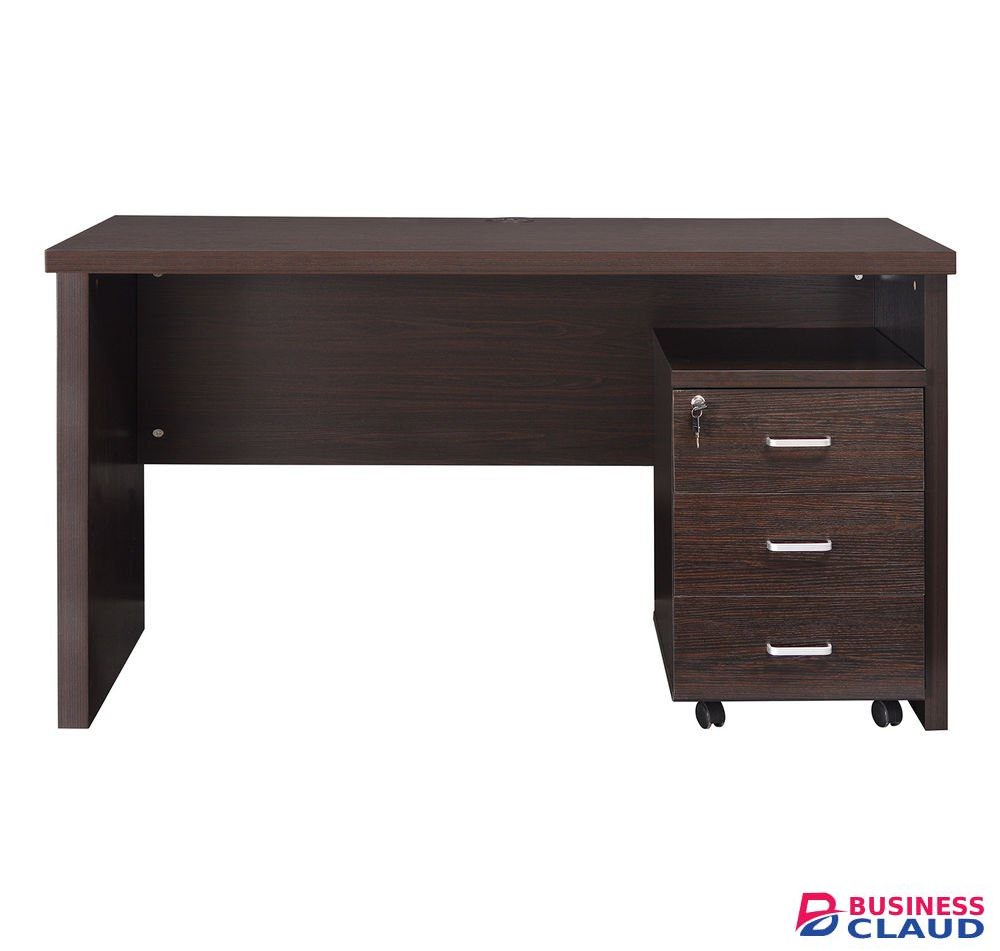 1.4m Straight Desk With Drawers