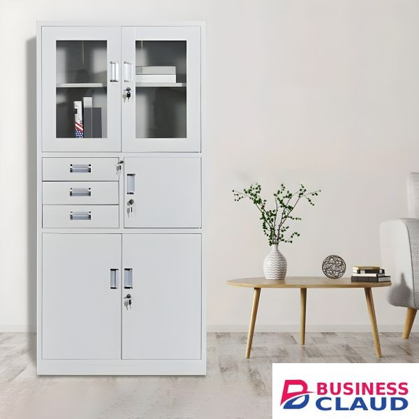 2-door Office Filing Cabinet With Safe