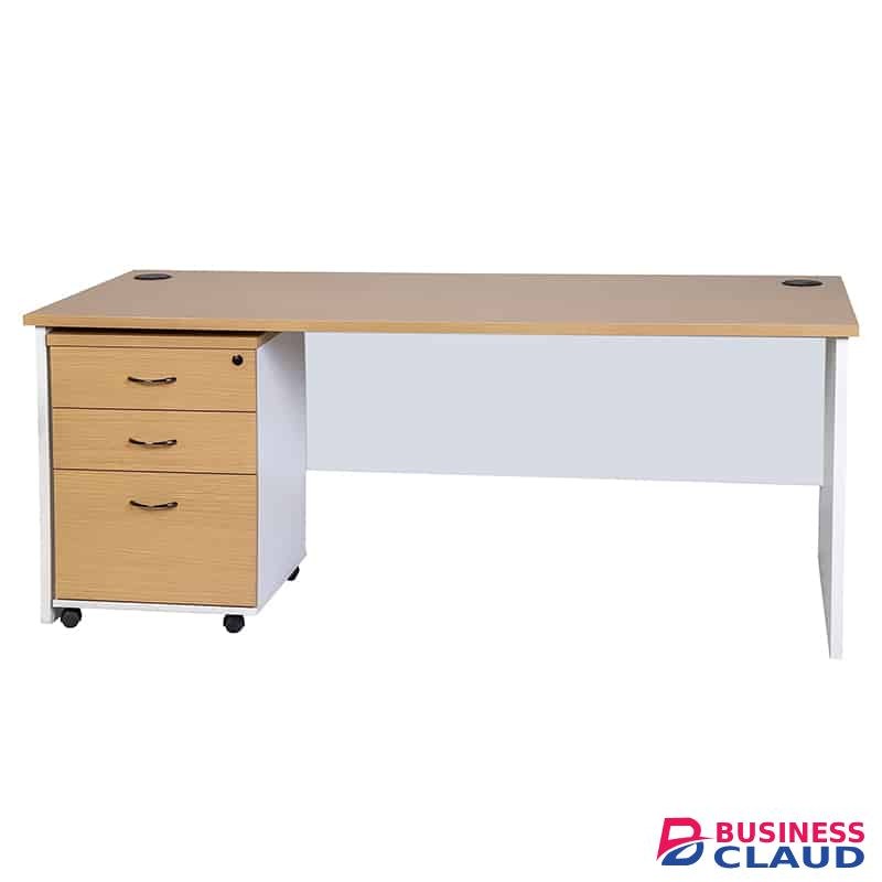 1400mm Office Desk + Side Drawer