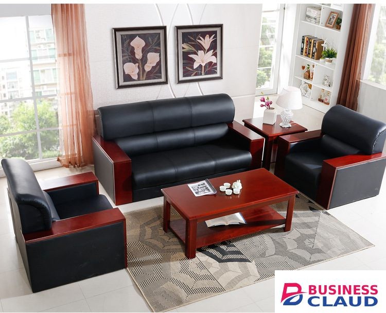 Senate 5-seater Leather Office Sofa