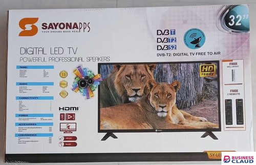 Sayona 32 Inch Digital TV in Hd-led-tv-app-store-access-inbuilt-free-to-air-decoder-free-tv-guard-wall-bracket-flash-disk