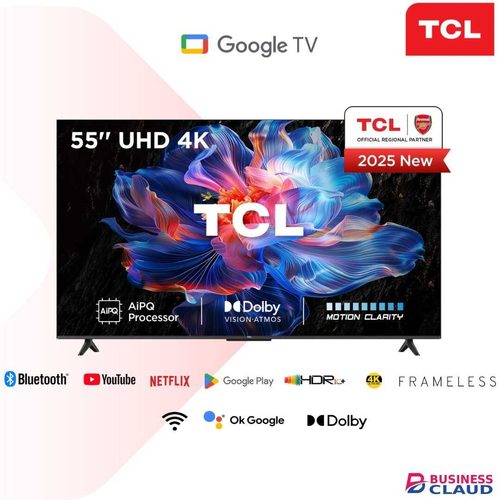 TCL 55V6C 55 Inch 4K UHD Smart TV in Wifi-inbuilt-decoder-vidaa-os-dts-virtual-x-free-wall-mounting-bracket-heavy-duty-extension-cable