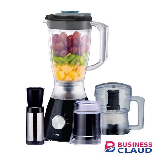 MIKA Blender MBLR304/BL 1.5L, 4 In 1, With Grinder, Chopper & SS Filter, 400W, Black Price In Kenya