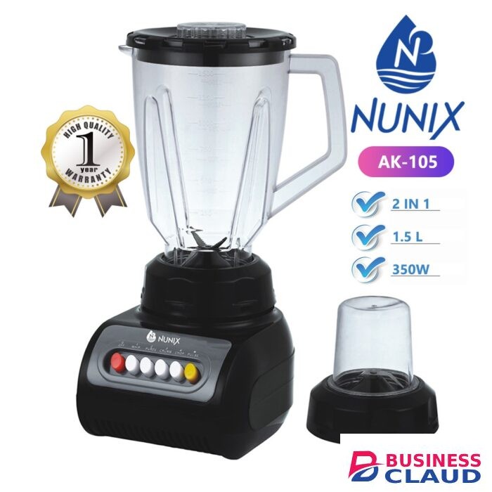 Nunix 2 IN 1 BLENDER AK 105 1.5L 350W WITH GRINDING MACHINE Price In Kenya