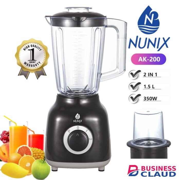 Nunix 2 In 1 Blender With Grinding Machine, 1.5L, AK-200, 350W Price In Kenya