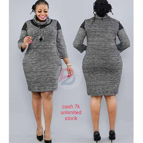 Women's Turtle Neck Casual Office Plus size Fit Pencil Dress