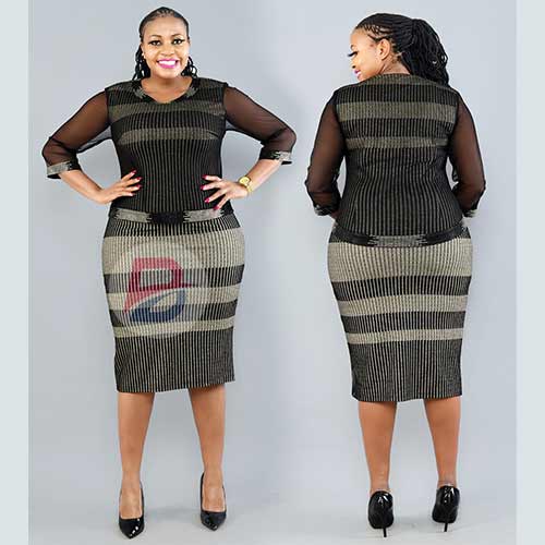 Fashion Plus Size Women Lace Short Sleeve Midi Dress For Ladies