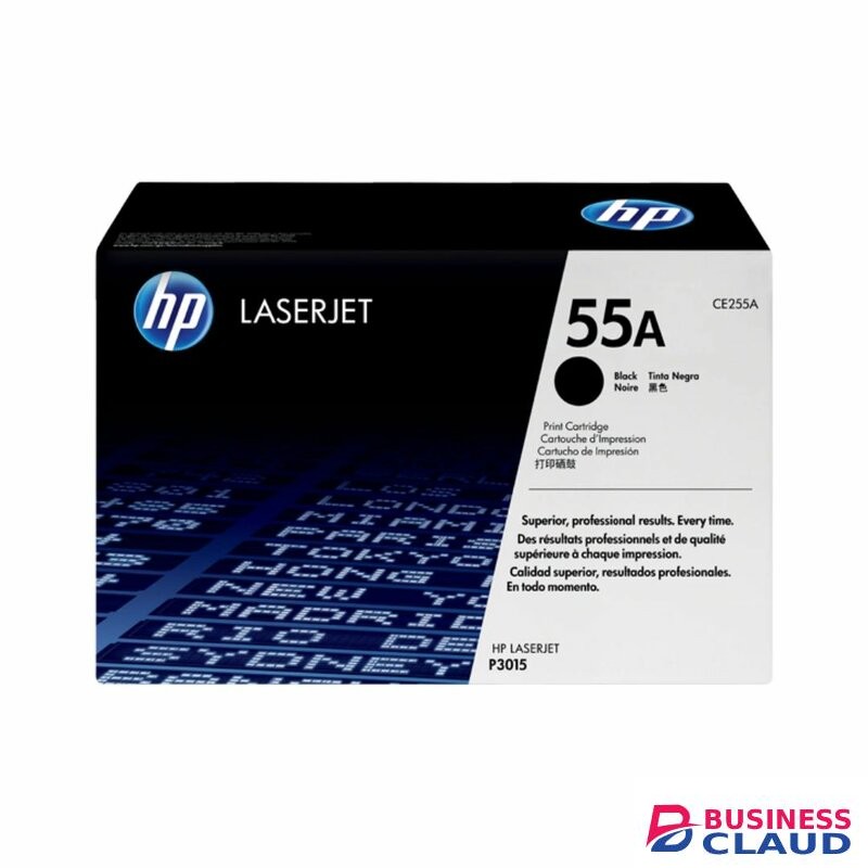 HP 55A Black Original LaserJet Toner Cartridge, CE255A