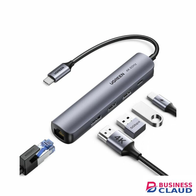 UGREEN USB-C Multifunction Adapter 5 In 1 (CM418) - USB-C To 2*USB 3.0 + HDMI +
