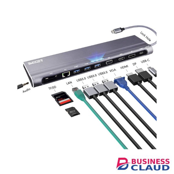 VENTION TYPE C TO MULTI-FUNCTION 10 IN 1 DOCKING STATION TYPE C TO USB 3.0 (3 PO
