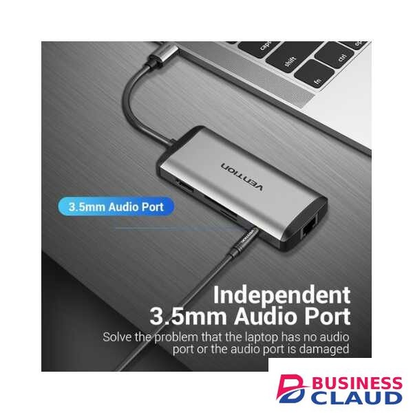 VENTION TYPE C TO MULTI-FUNCTION 9 IN 1 DOCKING STATION TYPE C TO USB 3.0 (3 POR