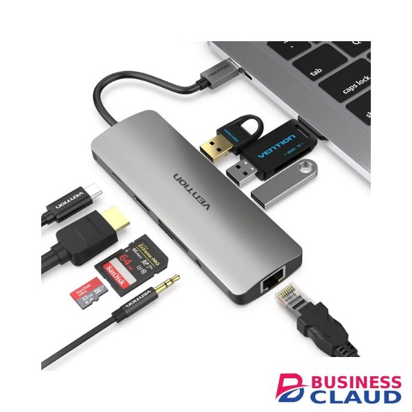 VENTION TYPE C TO MULTI-FUNCTION 6 IN 1 DOCKING STATION TYPE C TO USB 3.0 (3 PO
