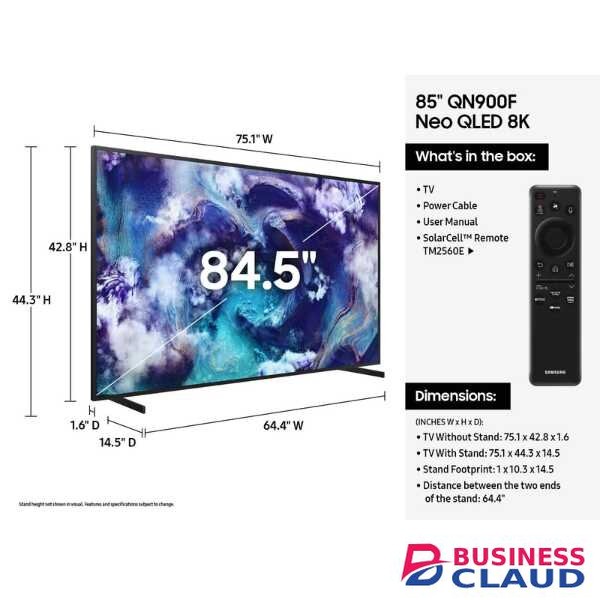 Samsung 85-Inch 8K Neo QLED Smart TV – Model: 85QN900F