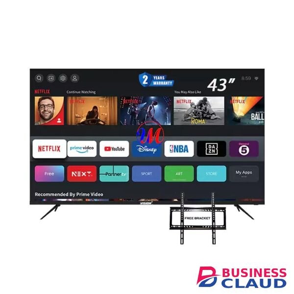 Vision Plus 43 Inch 4K Frameless Smart TV V+ OS