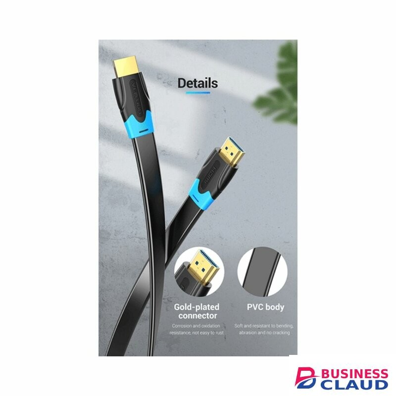 VENTION FLAT HDMI CABLE 8M BLACK – VEN