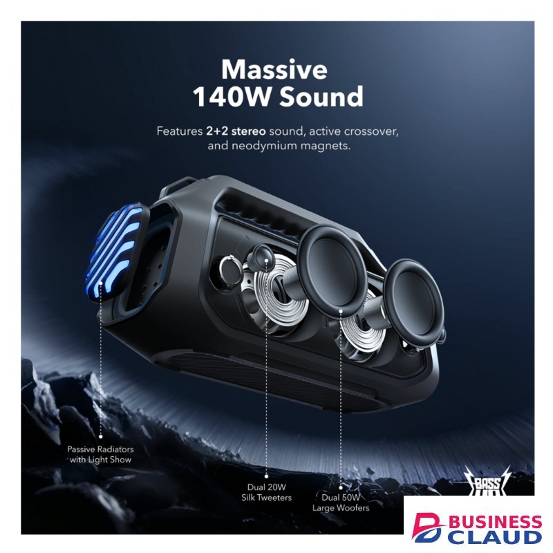 Anker Boom 2 Plus Waterproof Bluetooth Speaker, 140W Power